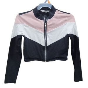SHEIN colorblock cropped jacket Size 8y